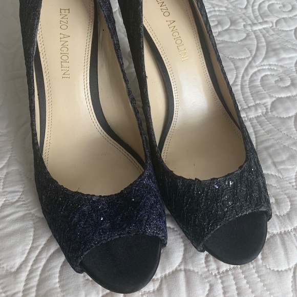 EUC - Enzo Angiolini Black Dress Heels - 6M - Picture 1 of 8